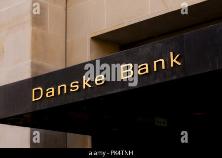 The Major Danish Bank, Danske Bank Branch Office Building At Nytorv On ...