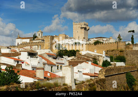 The medieval walled city of Estremoz. Alentejo, Portugal Stock Photo