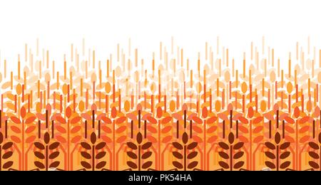 Wheat ears seamless pattern. Vector agriculture background. Wheat field Stock Vector