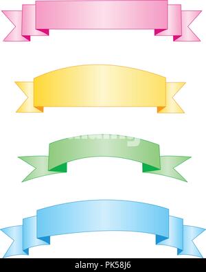 Set of different shape colorful banners. Pastel color banner collection specially for easter designs Stock Vector