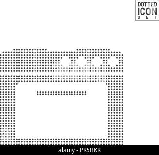 Kitchen Stove Dot Pattern Icon. Electric or Gas Cooker Dotted Icon Isolated on White. Vector Background, Design Template. Can Be Used for Advertising, Web and Mobile UI. Stock Vector