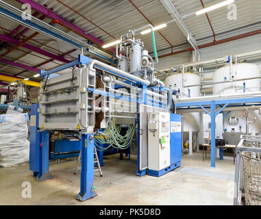 machines and interior in an industrial factory for the production of ...