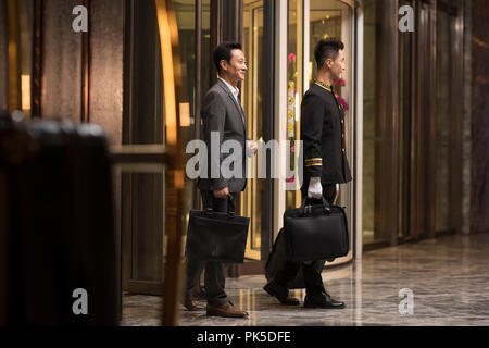 Professional service in luxury hotel Stock Photo