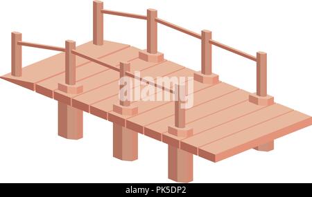 isolated and isometric bridge design Stock Vector