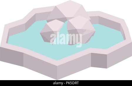 isolated and isometric lake design Stock Vector