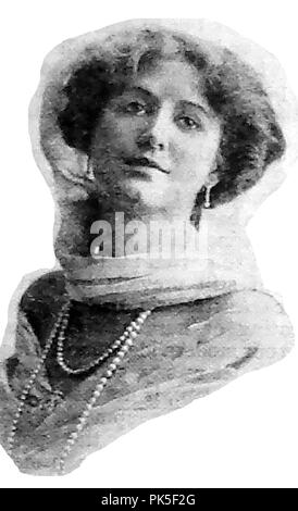 1920's image - National dress at that time - A supposed typical English Rose or beauty of the time Stock Photo