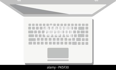 Isolated laptop with empty space on white background Stock Vector