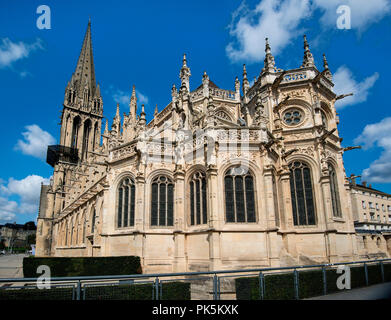 The Saint-Pierre Church in Caen was built in the beginning of the 13th century in Gothic style. Stock Photo