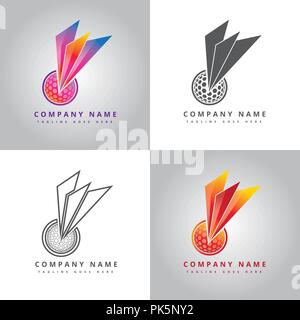 golf logo design inspiration Stock Vector