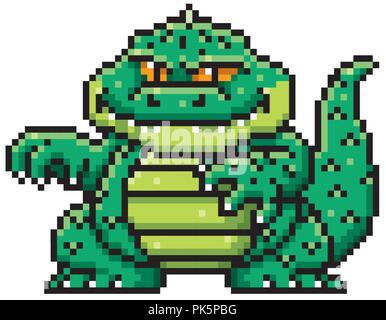 Vector illustration of Cartoon Monster - Pixel design Stock Vector ...