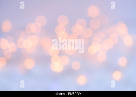 Circular reflections of Christmas lights. Christmas festive background Stock Photo