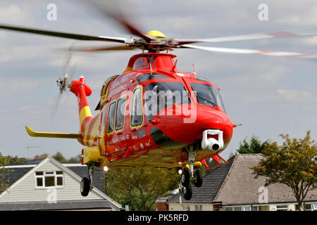 Herts and Essex Air Ambulance. Agusta Westland AW169 Serial 69049 Register G-HHEM used by UK Air Ambulances Specialist Aviation Services. Stock Photo