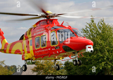 Herts and Essex Air Ambulance. Agusta Westland AW169 Serial 69049 Register G-HHEM used by UK Air Ambulances Specialist Aviation Services. Stock Photo