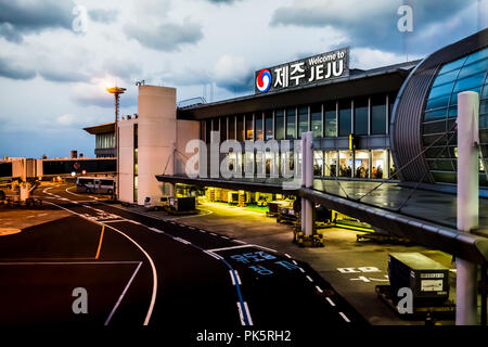 Jeju, South Korea - April 10,2018: At Jeju International Airport,  second largest airport in South Korea. Stock Photo