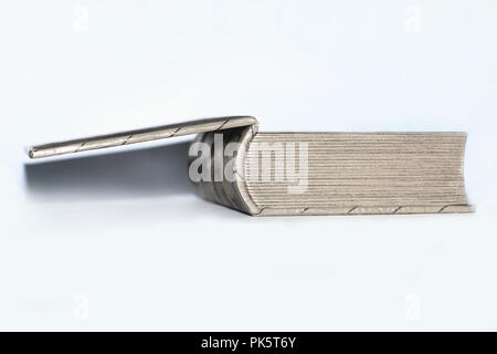 thick old open book. photo with copy space Stock Photo