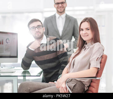 group of financial experts work with financial reports at the workplace Stock Photo