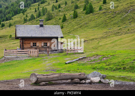 Mountain hut in the alps Stock Photo
