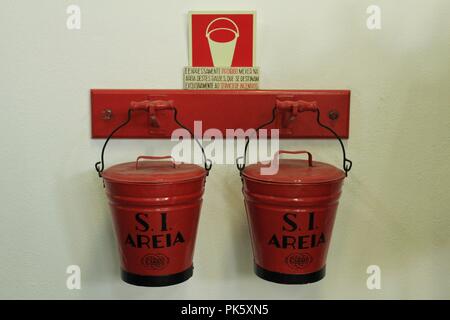 Old and vintage fire extinguishing system Stock Photo