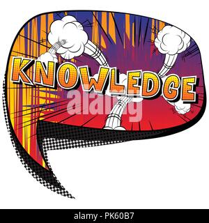 Knowledge - Vector illustrated comic book style phrase. Stock Vector