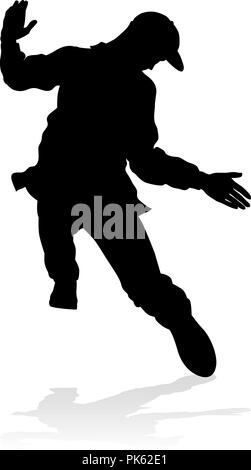 Street Dance Dancer Silhouette Stock Vector