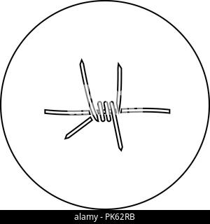 Barblock element icon black color in round circle outline vector I Stock Vector