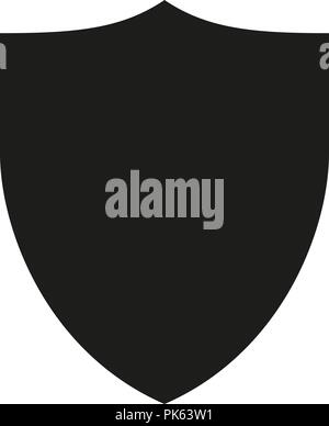 Simple Black Shield Icon for Protection or Security Stock Vector Image ...