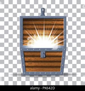 Vector Wooden Chest Stock Vector