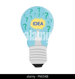 Isolated business light bulb idea concepts , illustration icon Stock Vector