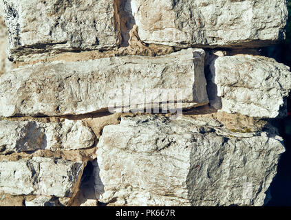 Abstract gray horizontal stone texture. Gray background with cobblestones Stock Photo