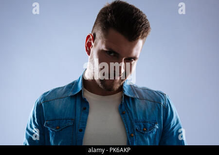 Portrait of a smart handsome bearded man Stock Photo