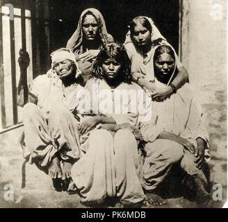 Bengali Hindu women in prison in Alipur (c. 1856). Stock Photo