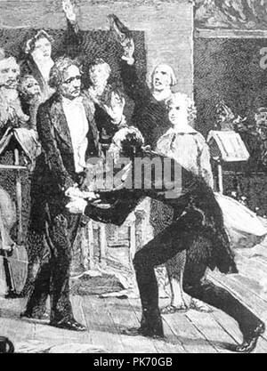 Berlioz and Paganini. Stock Photo