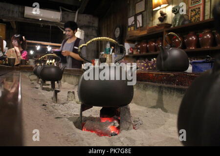 November 19, 2016 - Jiufen (??, New Taipei City, Taiwan - A tea house in Jiufen village.Jiufen (??) is a mountainous village in the neighborhood of Taipei. A former mining hub during the Japanese occupation, it is today a popular destination praised for its scenic views, traditional architectural styles and numerous tea houses. Credit: Thibaud Mougin/SOPA Images/ZUMA Wire/Alamy Live News Stock Photo