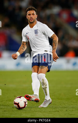 Leicester, UK. 11th September 2018. Switzerland warm up before the ...