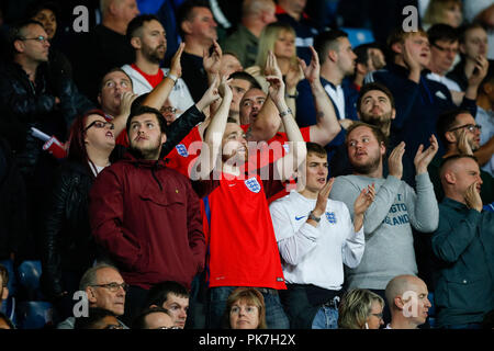 England fans during the International Friendly match between England and Switzerland at King Power Stadium on September 11th 2018 in Leicester, England. (Photo by Daniel Chesterton/phcimages.com) Stock Photo