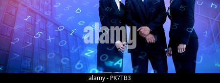 Composite image of confident colleagues standing against white background Stock Photo