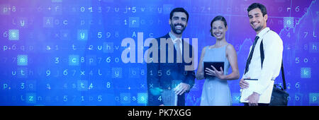 Composite image of portrait of confident happy business people Stock Photo