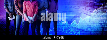 Composite image of portrait of business people holding tablet computers Stock Photo
