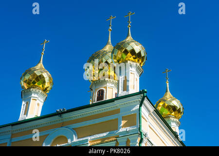 Orthodox church in Plyos on the volga river, Golden ring, Russia Stock Photo