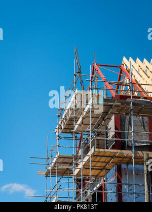 scaffolding on a new building Stock Photo