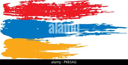 Armenia flag, vector illustration on a white background Stock Vector