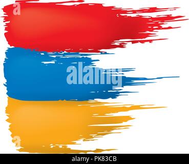 Armenia flag, vector illustration on a white background Stock Vector