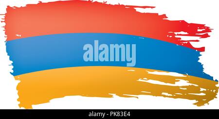 Armenia flag, vector illustration on a white background Stock Vector