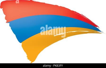 Armenia flag, vector illustration on a white background Stock Vector