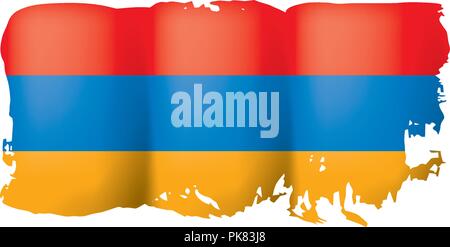 Armenia flag, vector illustration on a white background Stock Vector