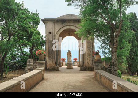 Beautiful statue in the Villa Cimbrone, Ravello, Amalfi Coast, Campania, Italy Stock Photo