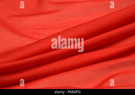 Cloth cotton, red cambric Stock Photo