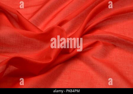 Cloth cotton, red cambric Stock Photo
