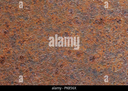Texture of a surface of a rusty metal sheet close-up Stock Photo