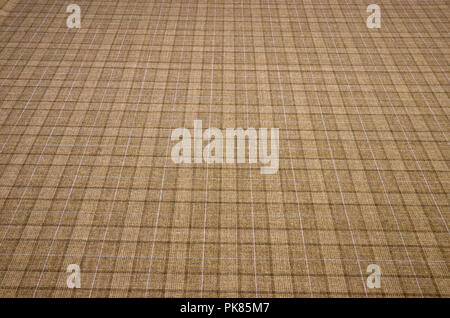Woolen fabric, costume, brown-blue cage Stock Photo